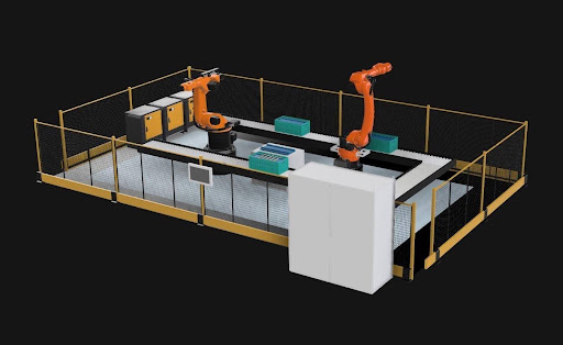 3D concept model of the Hale Engineering automation training cell